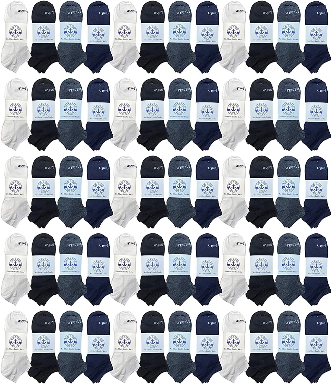 60 Pair Yacht & Smith Men Low Cut Sport Socks Thin Comfortable & Breathable