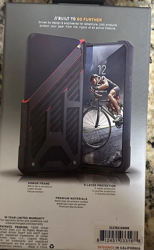 UAG Urban Armor Gear Monarch Series Case for Samsung Galaxy Note 10 Black/Red - Picture 2 of 4