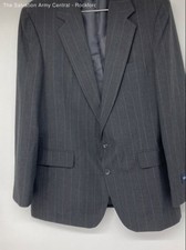 Haggar Mens Gray Red Pinstripe Single-Breasted 2-Piece Suit Pants Set No Size