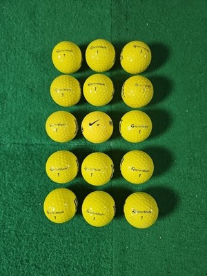 TaylorMade (Nike) Practice Range Balls / 15 Yellow Balls / 14