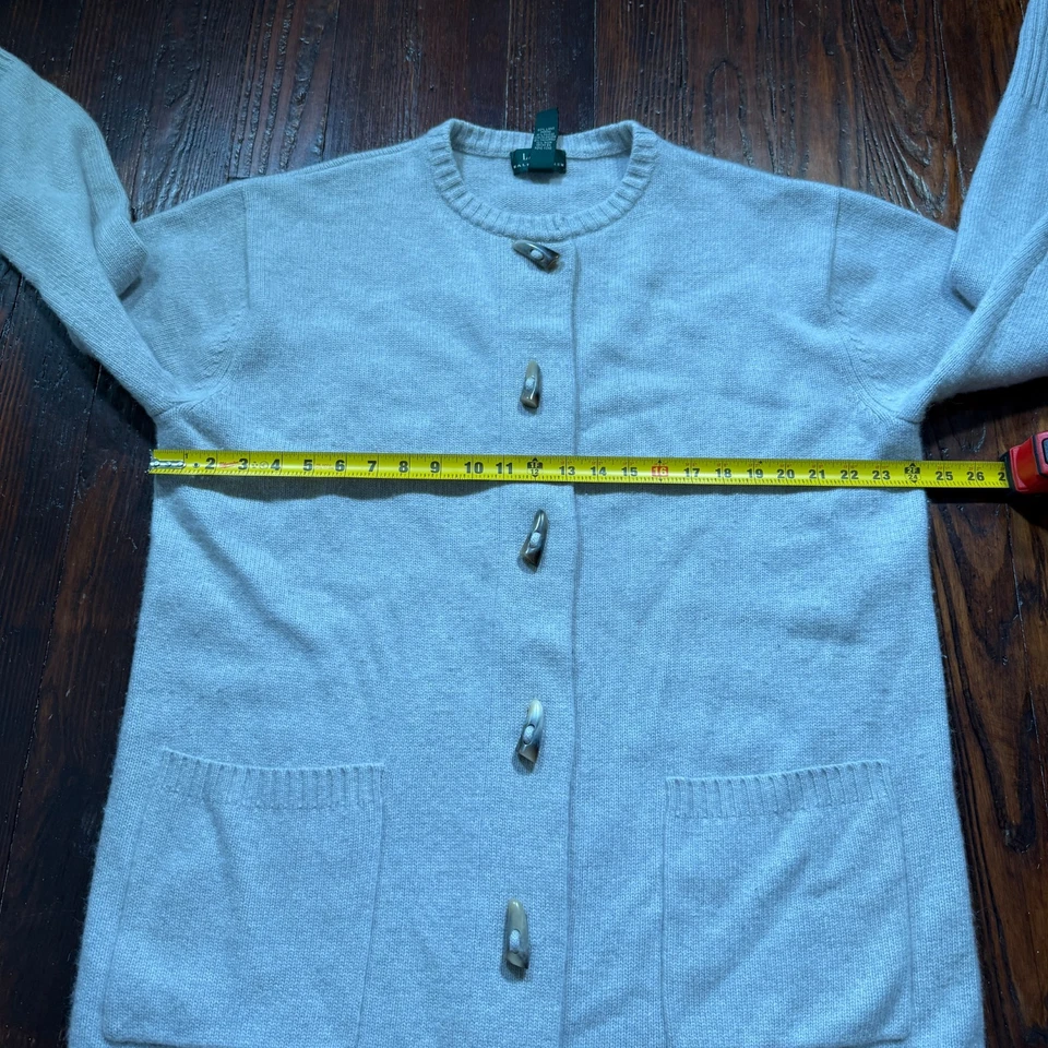 Cárdigan Lauren Ralph Lauren Mujer XL Garra Larga Lana Merino Angora Cachemira Foto 3 de 4