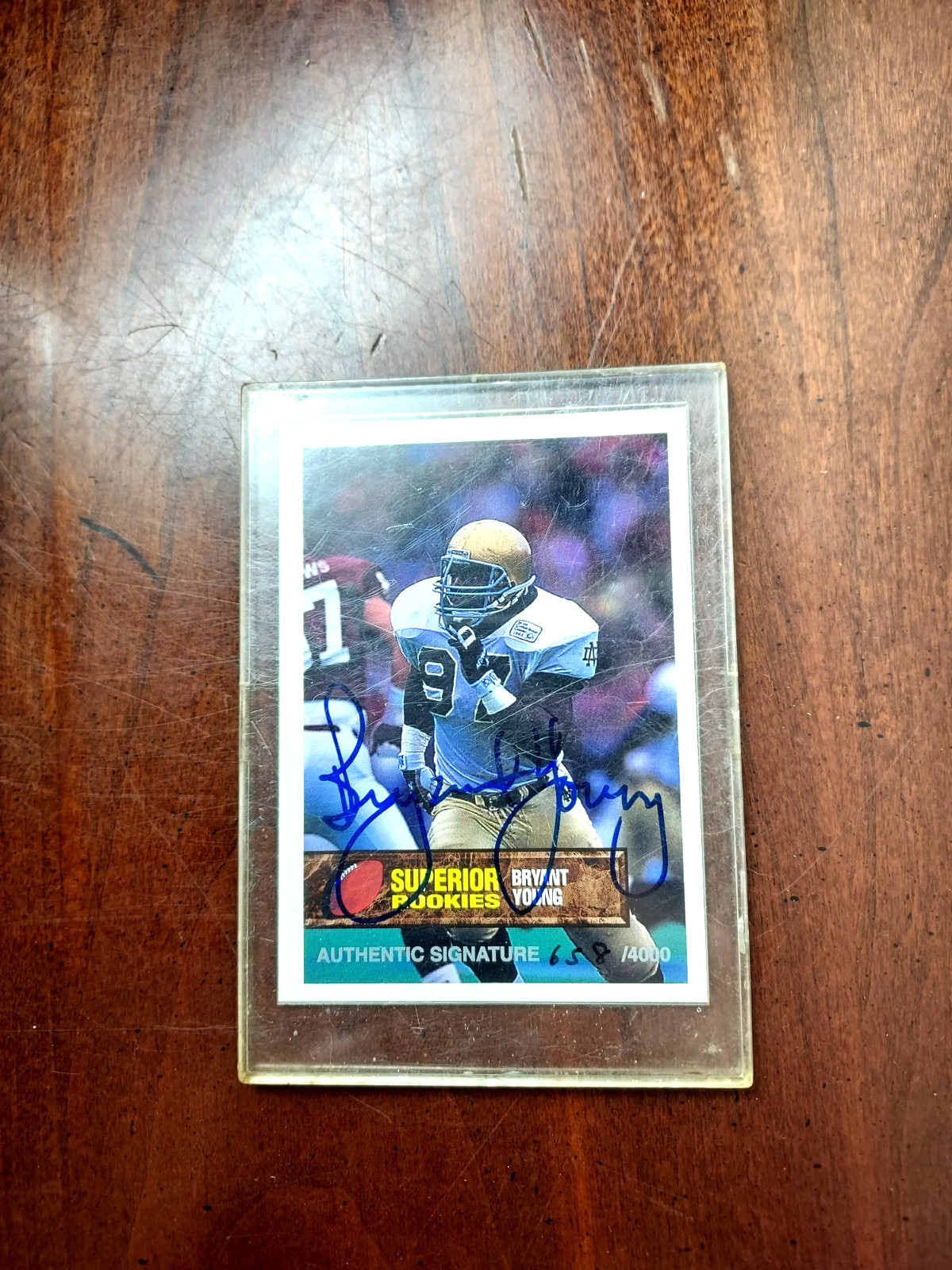 1994 Superior Rookies Auto /4000 Bryant Young #49 Rookie Auto RC HOF