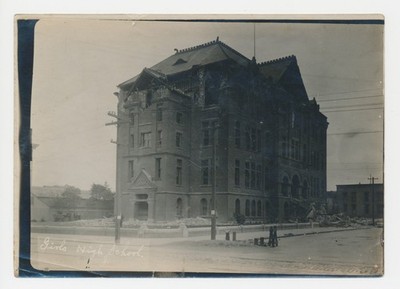 1906 Photo San Francisco Girls High School Damaged by Earthquake Fire