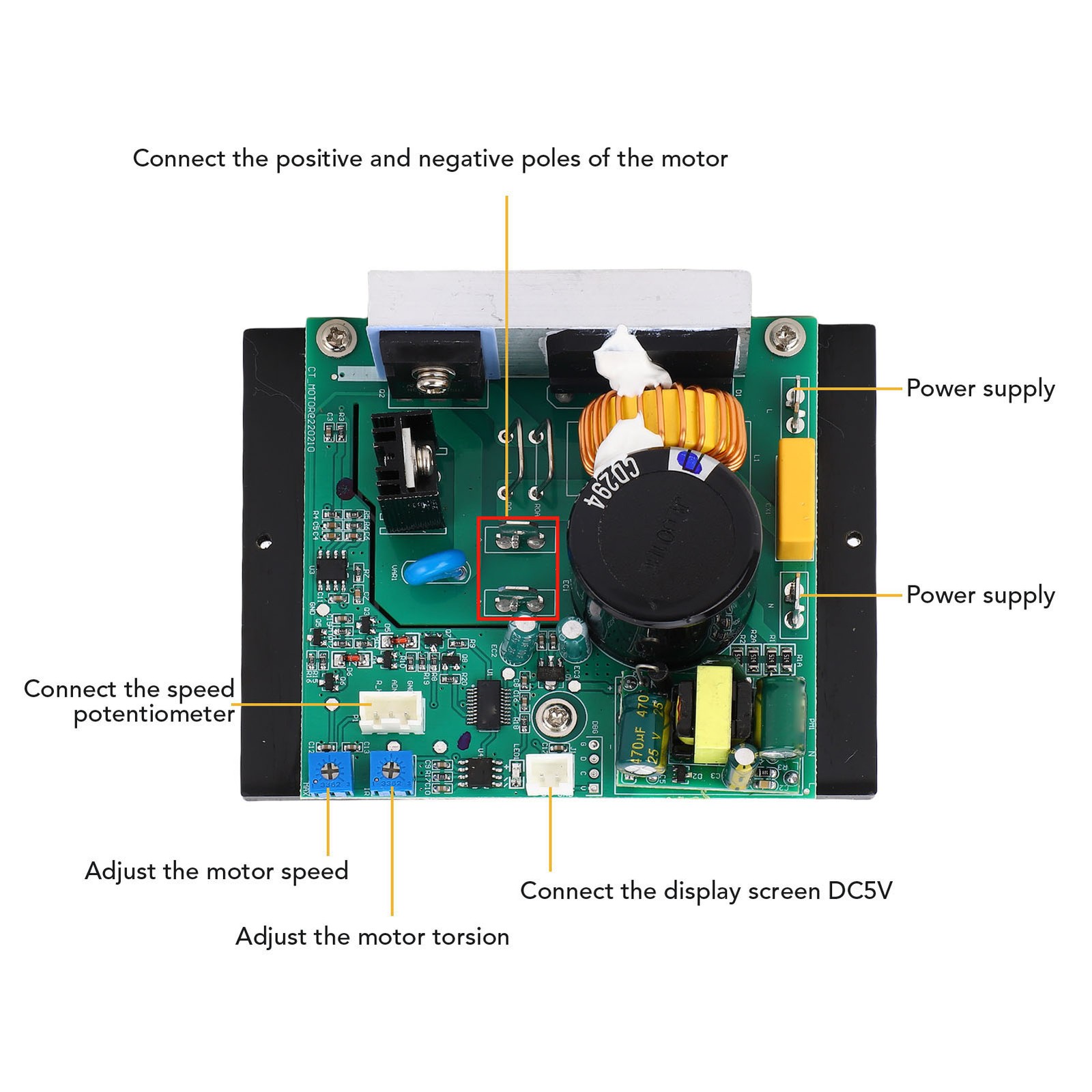 Mini Lathe Control Board DC0-180V Output Universal DC Brush Motor Speed