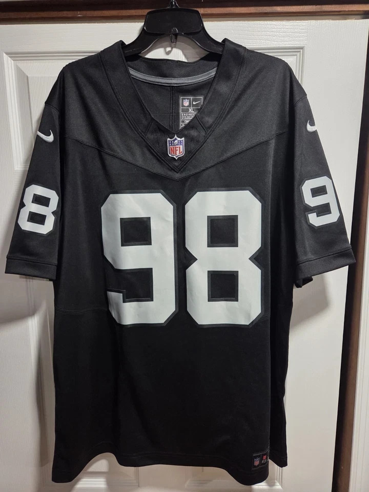 New Nike Maxx Crosby Las Vegas Raiders Black Vapor Limited Jersey