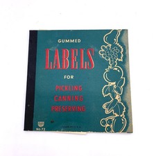 Vintage 1960s Gummed Canning Labels Booklet E...