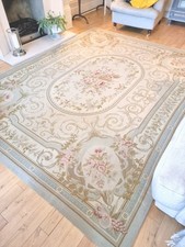 Needlepoint Vintage Rug Hand Stitched Aubusson 2.4m x 3.1m