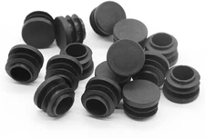 Uenhoy 30 Pcs 3/4" Round Plastic Plugs Insert Black End Caps 3/4", 