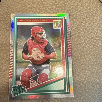 2025 Donruss Baseball #149 Caleb Lomavita Rated Prospect Silver Holo Parallel.