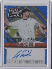 2014 Panini Prizm Perennial Draft Picks Prospect Auto Blue Mojo  Cy Sneed  48/75