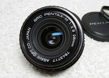 Minty Vintage Asahi SMC PENTAX-M 28mm f/2.8 w/K-Mount. WIDE Angle SLR Prime Lens
