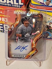 Andrew Vaughn RC AUTO 2021 Bowmans Best HEATWAVE Die Cut LAVA REFRACTOR/49 Card