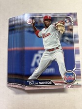 2019 Bowman Enyel De Los Santos RC Lot Of 34 Cards