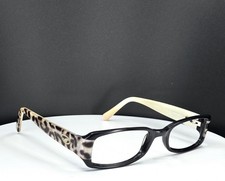 VTG OSCAR DE LA RENTA OSL318 001 Womens Black Leopard Eyeglasses FRAMES ONLY