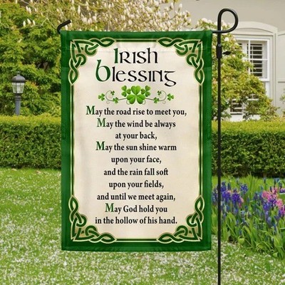 St Patrick's Flag Irish Blessing Quote Flag Graden Flag