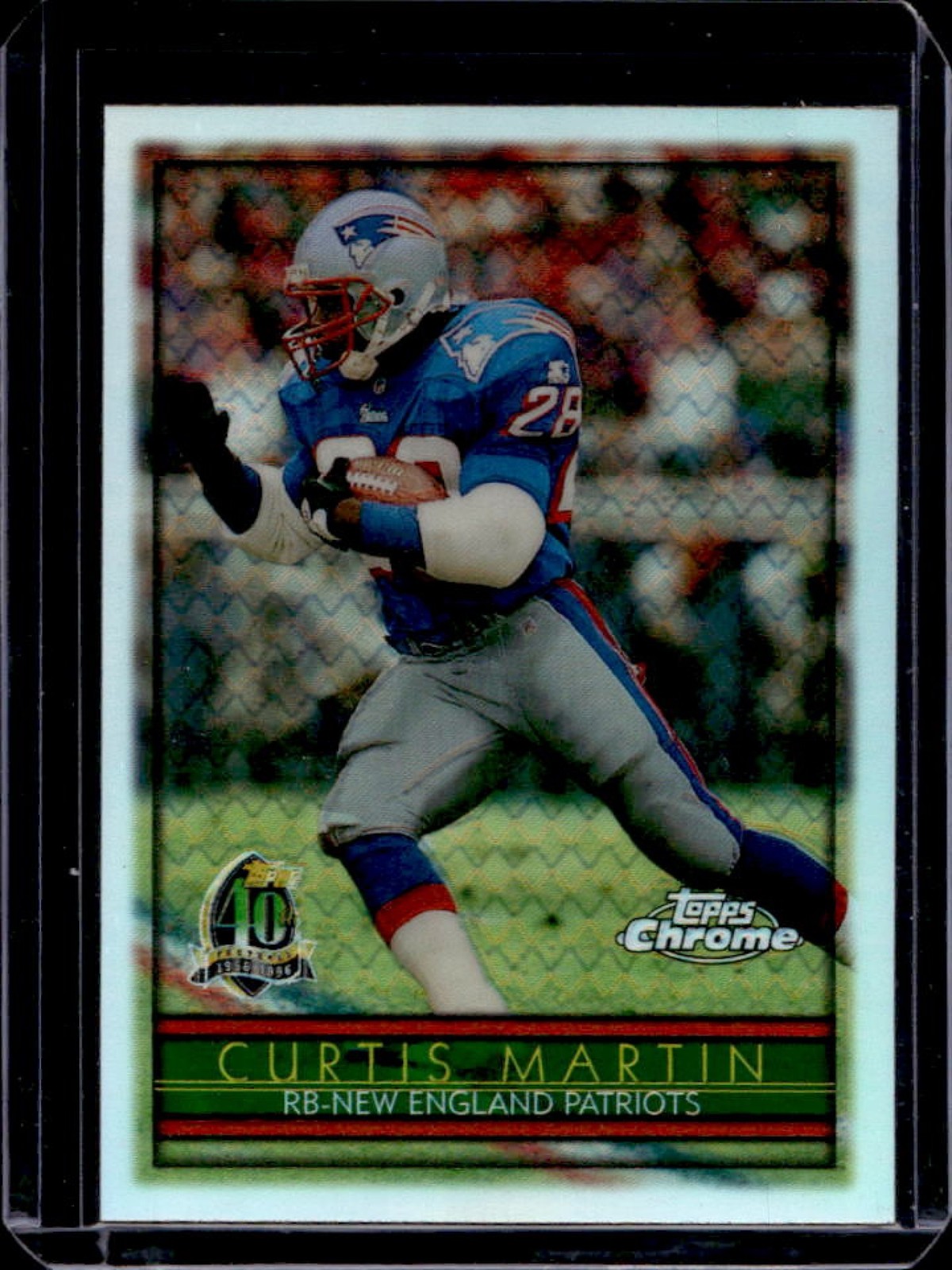 1996 Topps Chrome Curtis Martin Refractor #100 Patriots