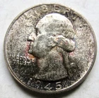 1945-S Washington Quarter 25c~Heavy Toning