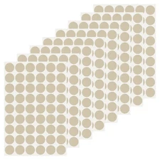 432 Pcs Dia. 21mm/0.8" Hole Cover Stickers, Gray Wood
