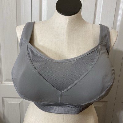 Playtex Sz 44G Sports Bra Bounce Control Wireless Gray Full Coverage US4221