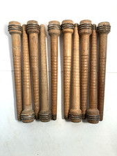 Wood Bobbins Spools Wooden Industrial Style Spindles 8.75" Wooden Quills Lot-10: