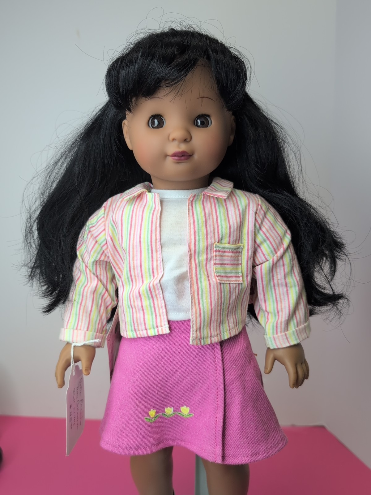 18&rdquo; Gotz Vinyl & Cloth Doll Germany Precious Day Black Hai