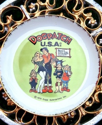 Lil''Abner Dogpatch U.S.A. Porcelain Souvenir Plate - Made in Japan.''