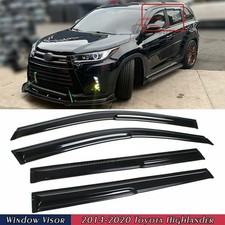For 2014-2019 Toyota Highlander JDM 3D Wavy Mugen Style Window Visors Rain Guard