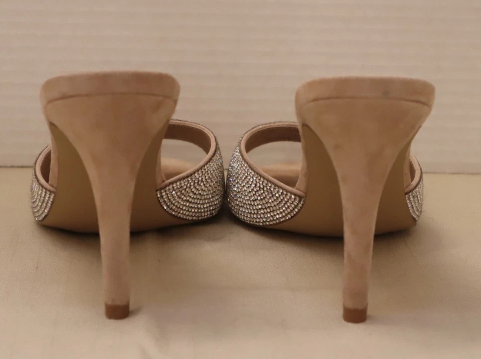 Steve Madden Erin Dress Sandal Rhinestone Nude Tan Color Size 8m - Image 4 of 4