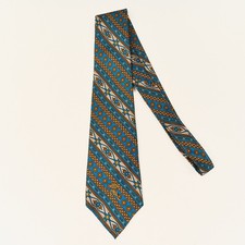 Vintage Countess Mara Silk Tie Floral Stripes Geometric Made in USA 3.75" x 56"