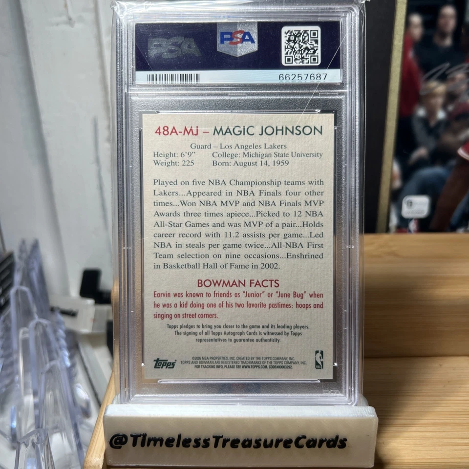 2009-10 Bowman '48 - '48 Autographs Magic Johnson #48A-MJ (AU) - Image 2 of 2