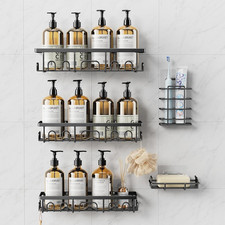 Shower Caddy, 5 Pack Shower Shelves for inside Bathroom, Rustproof Adhesive Bath