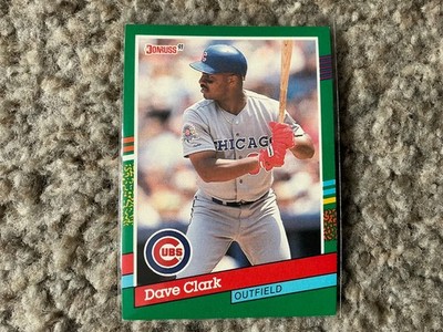 1991 Donruss Baseball Dave Clark Card # 616 Variety No Dot After INC Cubs