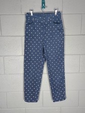 Lauren Ralph Lauren Nautical Stretch Pants - Blue w/ Anchors - Size 4