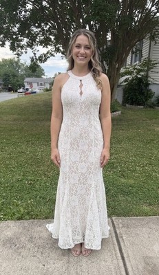 Wedding Dress Nightway Women's Sequins and Lace Evening Gown Dress Size 10