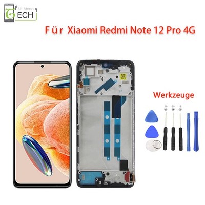 Für Xiaomi Redmi Note 12 Pro 4G LCD Display mit Rahmen Touchscreen