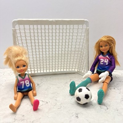RARE 2018 Barbie Team Stacie Soccer Set with Chelsea Partial Set