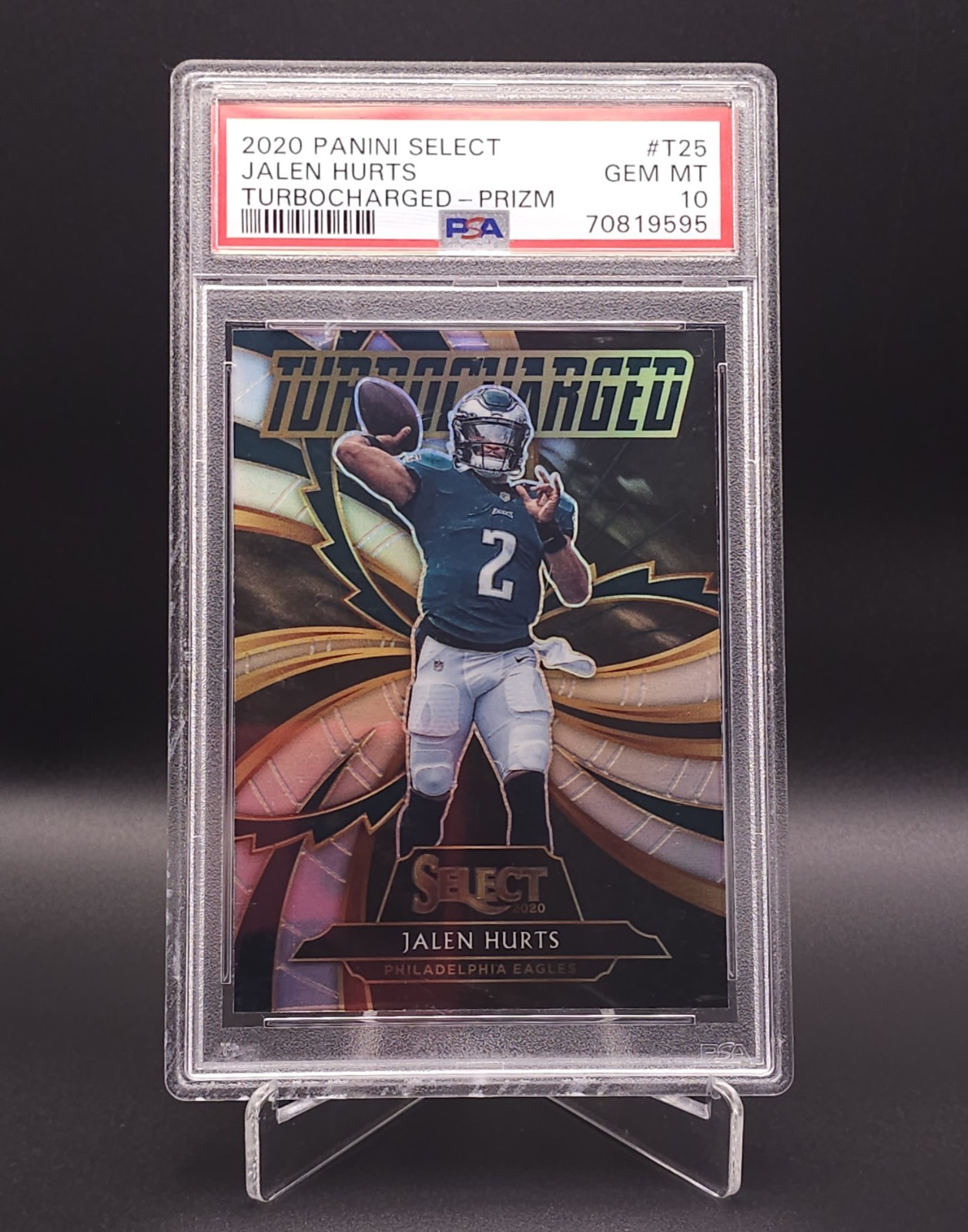 Jalen Hurts Panini Select Turbocharged #T25 Prizm