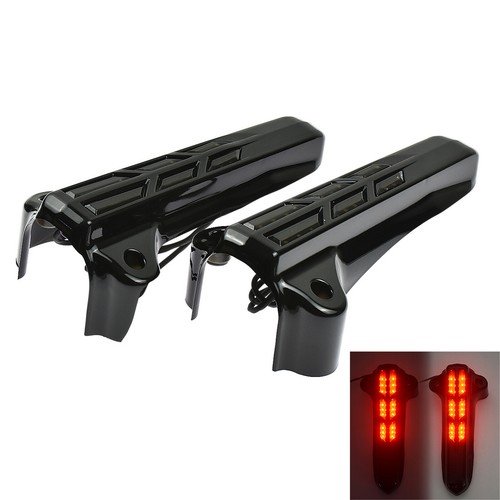 Front Lower Fork Leg Covers LED Light Fit For Harley Touring FLH FLHR FLHX 14-21