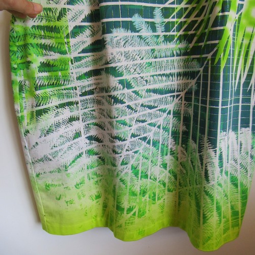 Table Eight 18 Green White Leaf Print Cotton Blend Pencil Dress Shoulder Straps - Picture 5 of 20