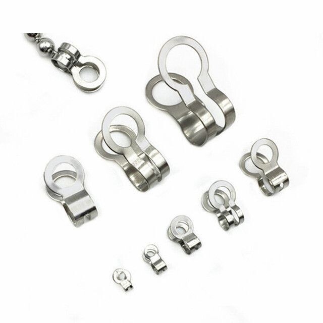 Double Loop Beads Buckle - Stainless Steel Clasps Ball Chain Jewelry Connectors