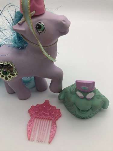 Vintage G1 My Little Pony Princess Sparkle Ametista 1987 Pony, Bushwoolie, Pettine! - Foto 4 di 8
