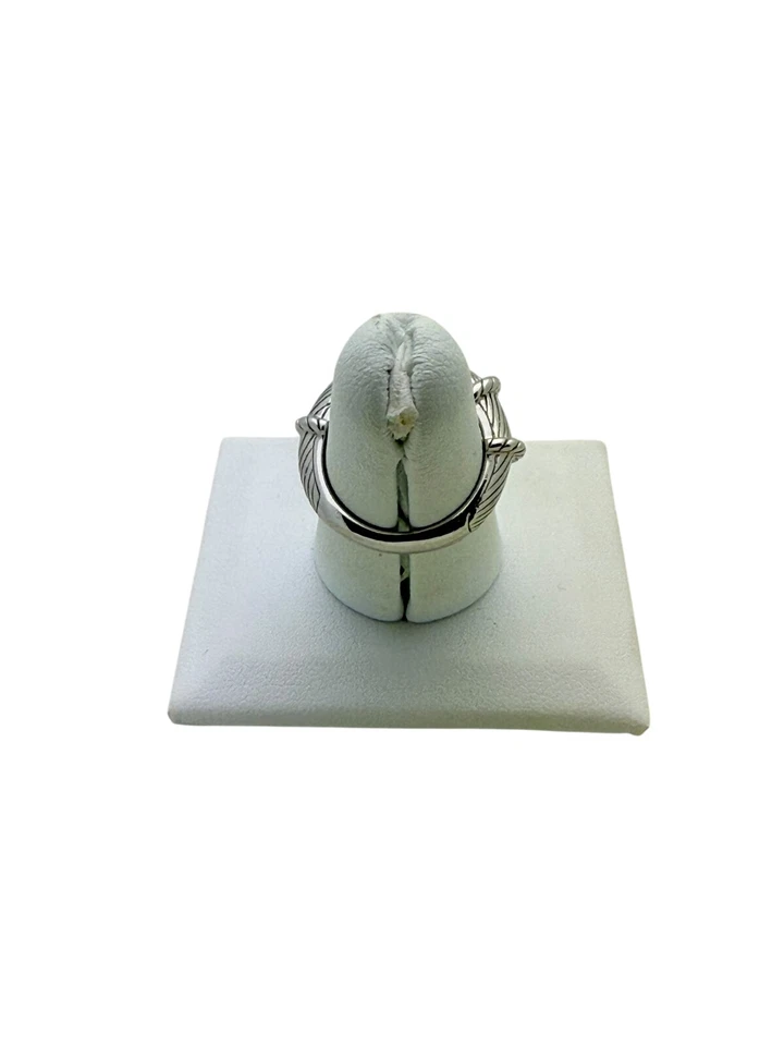 Anillo colgante Judith Ripka de plata esterlina circonita cúbica con dije de corazón talla 5 Foto 4 de 4