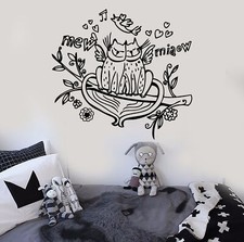 Vinyl Wall Decal Cat Love Romantic Room Decoration Stickers 351ig 
