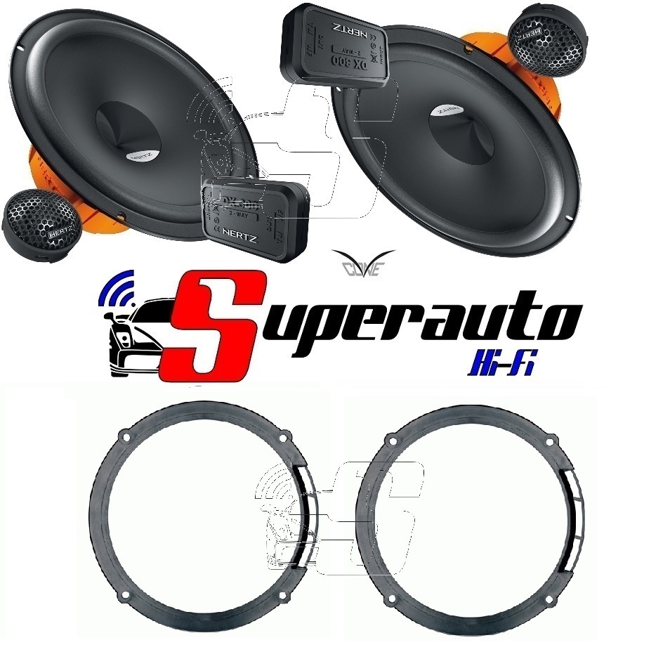 Hertz DSK 165 dsk165.3 Altoparlanti 2 vie + supporti casse GOLF VI 6 anteriore
