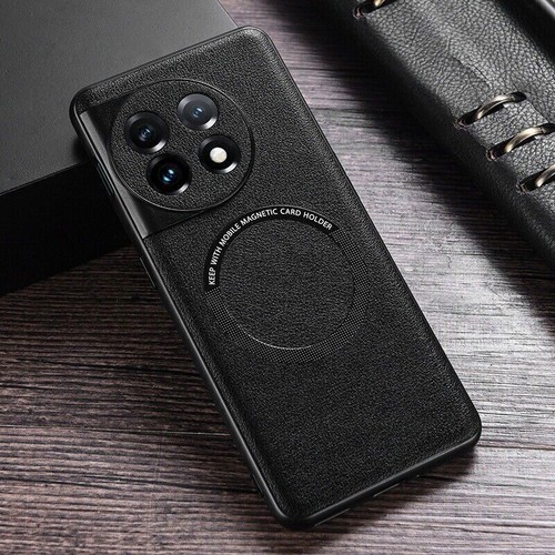 For OnePlus 13 12 11 10 Pro Slim Leather Magnetic Charging Mag 1safe Case Cover - Zdjęcie 10 z 14