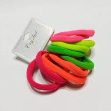 Hair Ties Elastic Seamless Band Ponytailers Neon Colors Ponytail Tie 10 Pcs