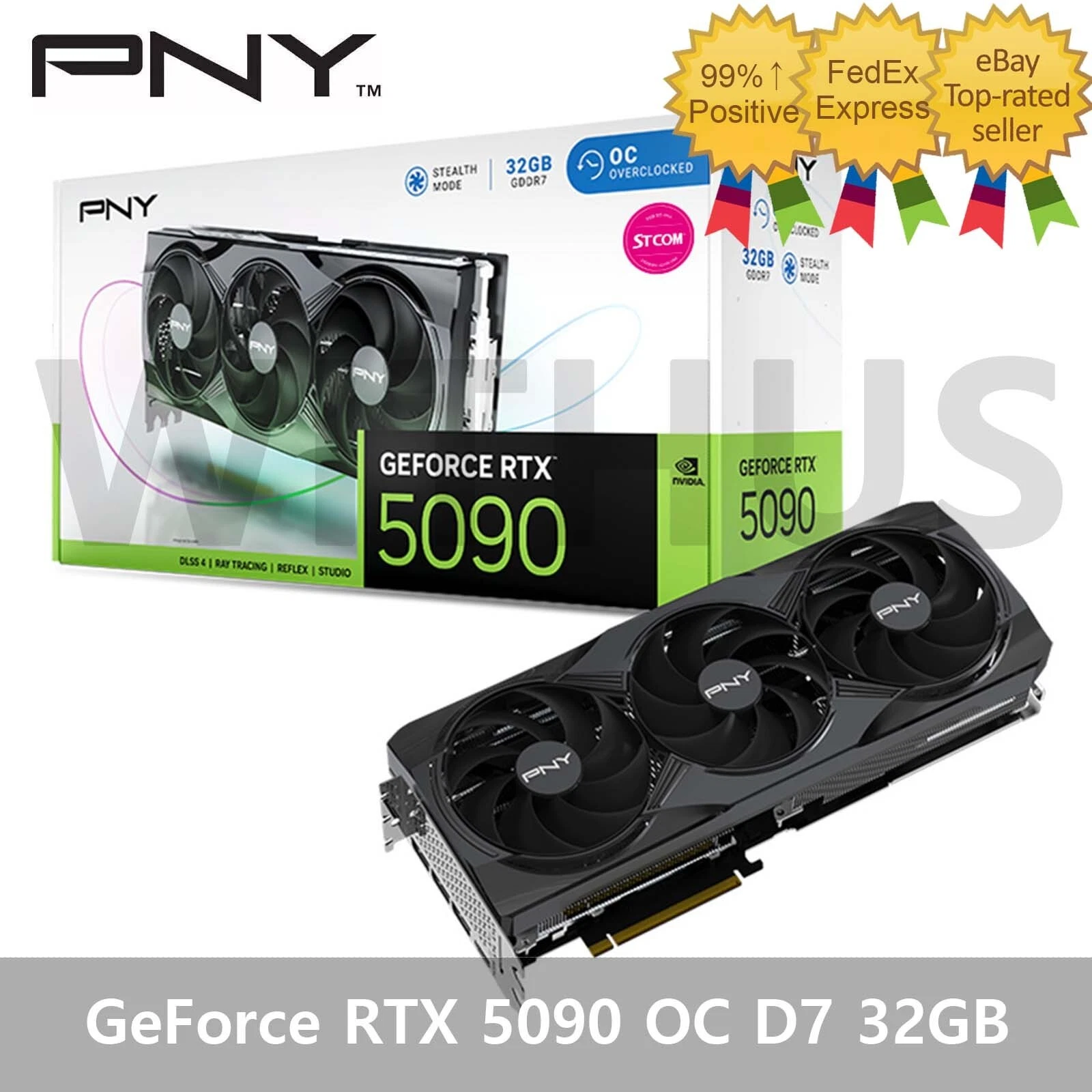 PNY GeForce RTX 5090 32GB GDDR6ジャンク PNY Geforce RTX 5090 OC D7 32GB Triple Fan Gaming Graphics Card | eBay