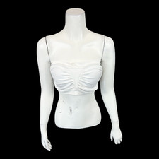 Breezies Women's Seamless Underwire Bandeau Bras Solid White X-Large Size