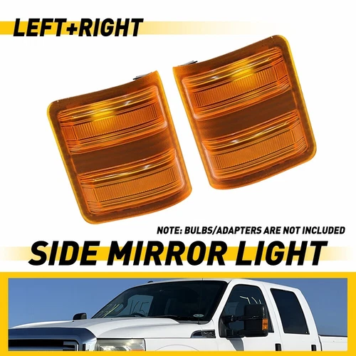 FOR 08-16 Ford F250 F350 F450 Super Duty Side Marker Mirror Signal Lights Amber