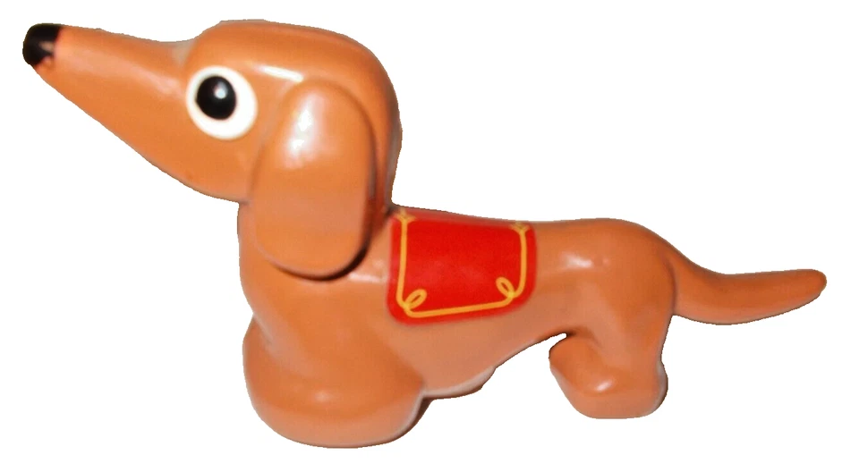 Vintage Hard Plastic 6 inch Friction Powered Dachshund Bi-Bi made by Lehmann 922 — 第 3/4 张图片